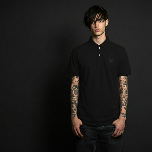 Premium Piqué Cotton Polo T-shirt - Black